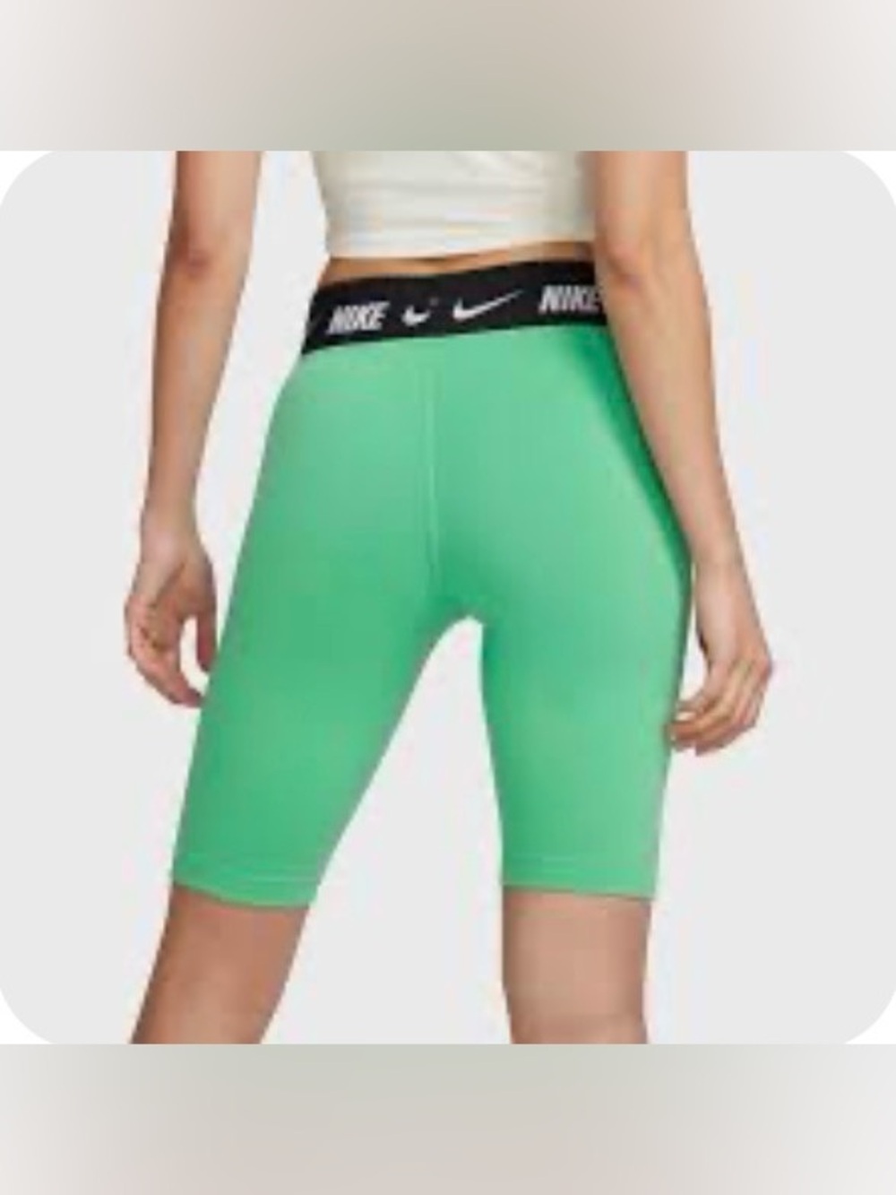 NWT Nike Women’s Green Mid Rise Bike Shorts